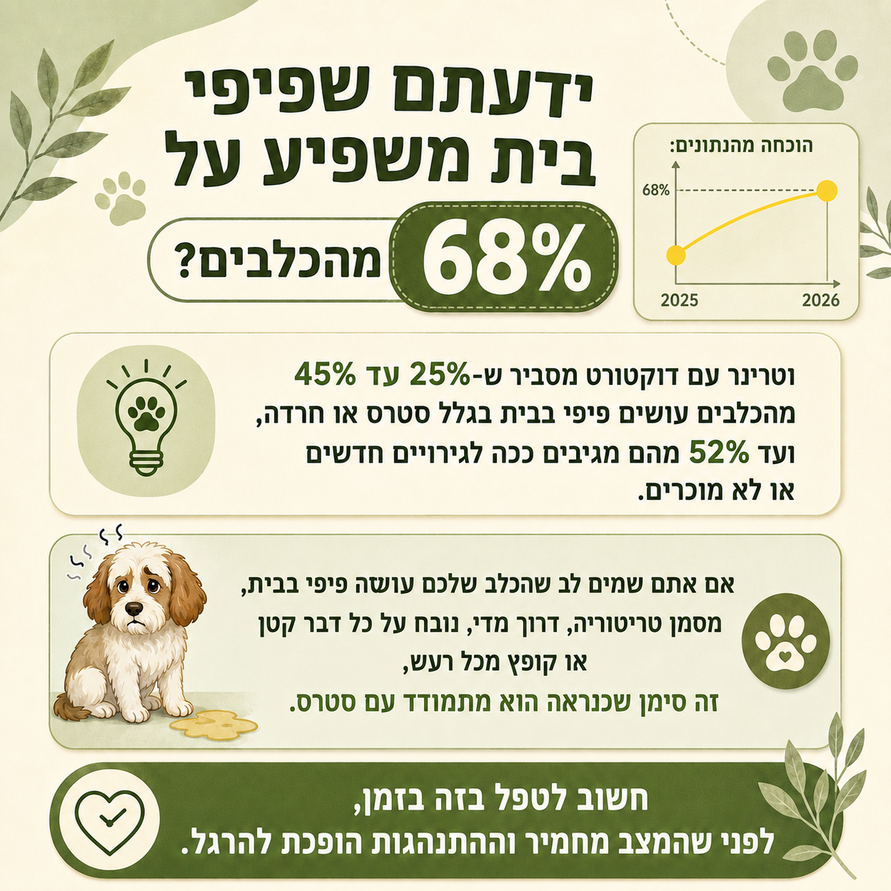 ניחוח מוכח מדעית נגד חרדה ושתן של כלבים